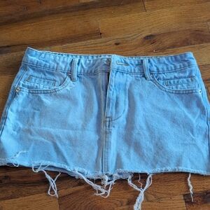 Edikted Sky Blue Denim‎ Skirt